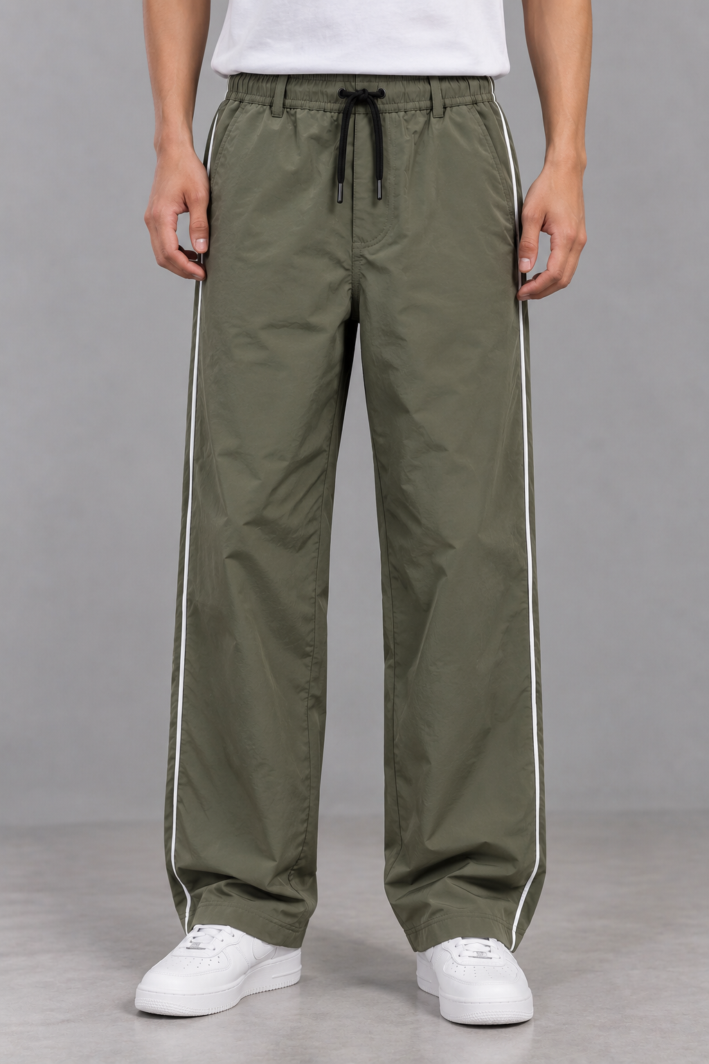 Longline Track Pant - Sage Green